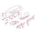 Instrumententafel Brillenablage und Aufbauteile für Beifahrerairbag - II